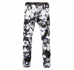 Casual Stylish Printing Hip-hop Slim Fit Jeans for Men