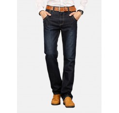 Casual Business Quality Straight Leg Slim Multi Pockets Jeans for Men